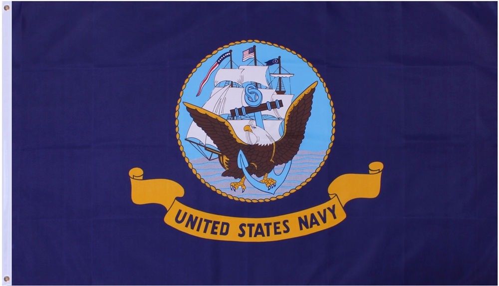 United States Navy US Eagle and Ship Grommet Flag 3