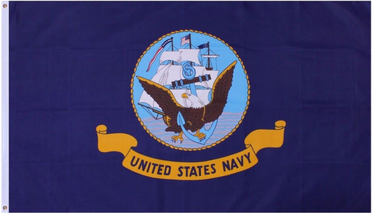 US Navy United States USN Eagle & Ship Outdoors Flag, 3' x 5'
