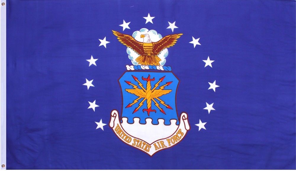 Blue Officially Licensed US Air Force Emblem Flag 3' x 5'