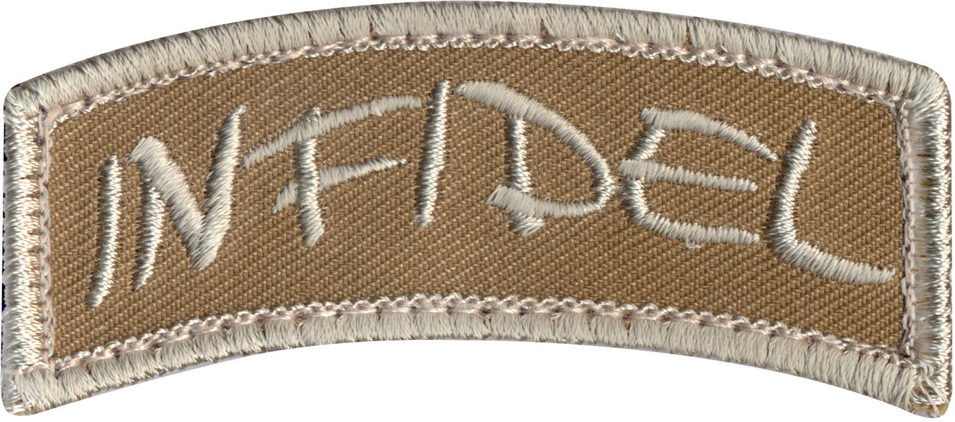 Infidel Name Tape Morale Patch with Hook Back 3