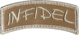 Infidel Name Tape Morale Patch with Hook Back 3