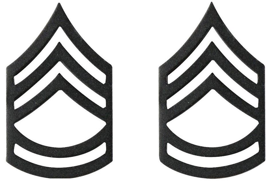 Subdued Sergeant First Class United States Army Rank Insignia Pin