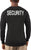 Black Poly Cotton Long Sleeve Two-Sided Security T-Shirt