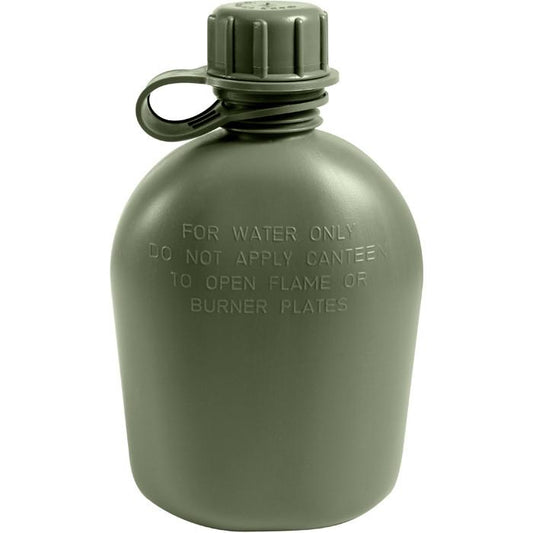 Olive Drab - Genuine GI 3 Piece 1 Quart Canteen (Plastic) USA Made