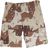 Desert Camo Six Color - Military Cargo BDU Shorts - Polyester Cotton Twill