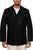 Black Deluxe Pea Coat Military Cold Weather Heavyweight Jacket