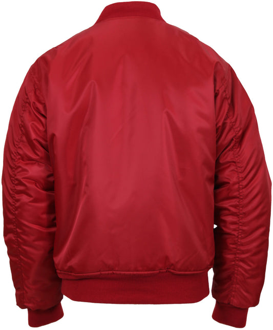 Red - Air Force MA-1 Flight Jacket Bomber US Military Style Reversible Coat