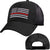Black - Thin Red Line Mesh Back Tactical Cap
