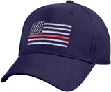Navy Blue - Thin Red Line Flag Low Profile Cap