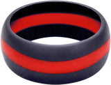 Thin Red Line Silicone Ring