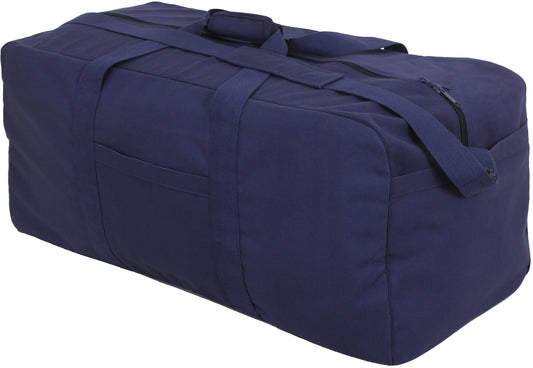 Navy Blue - Military GI Style Jumbo Deluxe Cargo Bag - Cotton Canvas