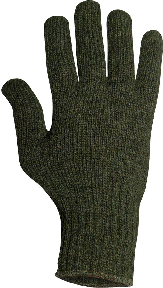 Olive Drab Wool Glove Liners - Unstamped - USA Made