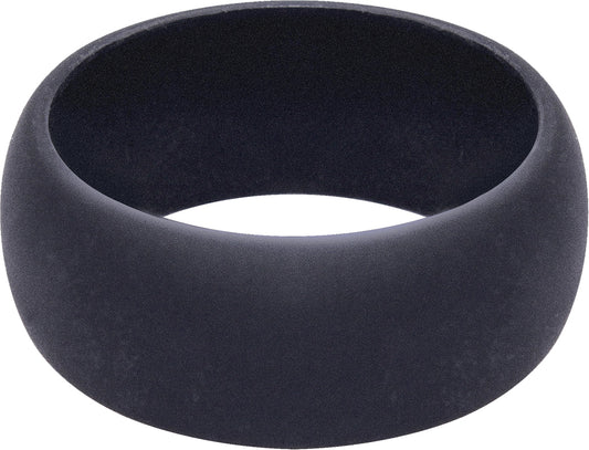 Black - Silicone Ring Durable Non Conductive Comfortable Wedding Band