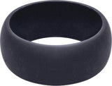 Black - Silicone Ring Durable Non Conductive Comfortable Wedding Band