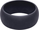 Black - Silicone Ring Durable Non Conductive Comfortable Wedding Band