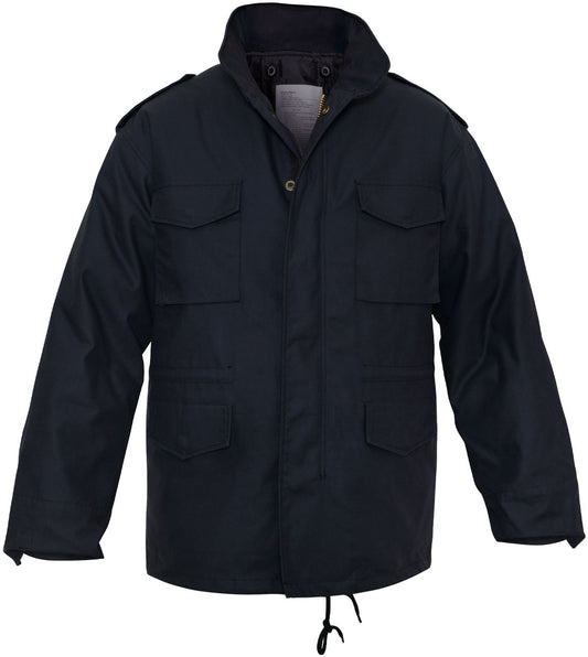 Midnight Blue - Tactical M-65 Field Jacket Army Coat M65 - Poly/Cotton Twill - with Removeable Liner