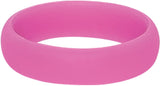 Pink Silicone Ring Durable Non Conductive Comfortable Wedding Band Safe