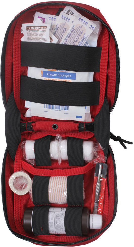 Red - M.O.L.L.E. Tactical First Aid Kit with 40 First Aid Items