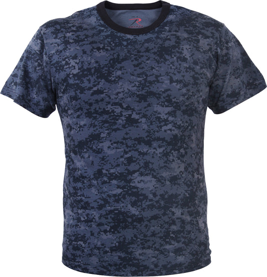 Midnight Digital Camo - Tactical Short Sleeve T-Shirt, Poly/Cotton