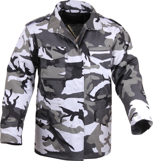 City Camouflage - Tactical M-65 Field Jacket Army Coat M65 - Poly/Cotton Twill - with Removeable Liner