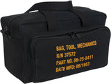 Black - G.I. Type Zipper Pocket Mechanics Tool Bag With Military Stencil