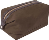 Earth Brown - Canvas & Leather Travel Kit