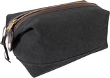 Charcoal Grey - Canvas & Leather Travel Kit