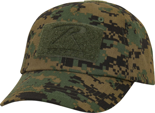 Woodland Digital Camo - Tactical Operator Loop Baseball Cap, Adjustable, Unstructured