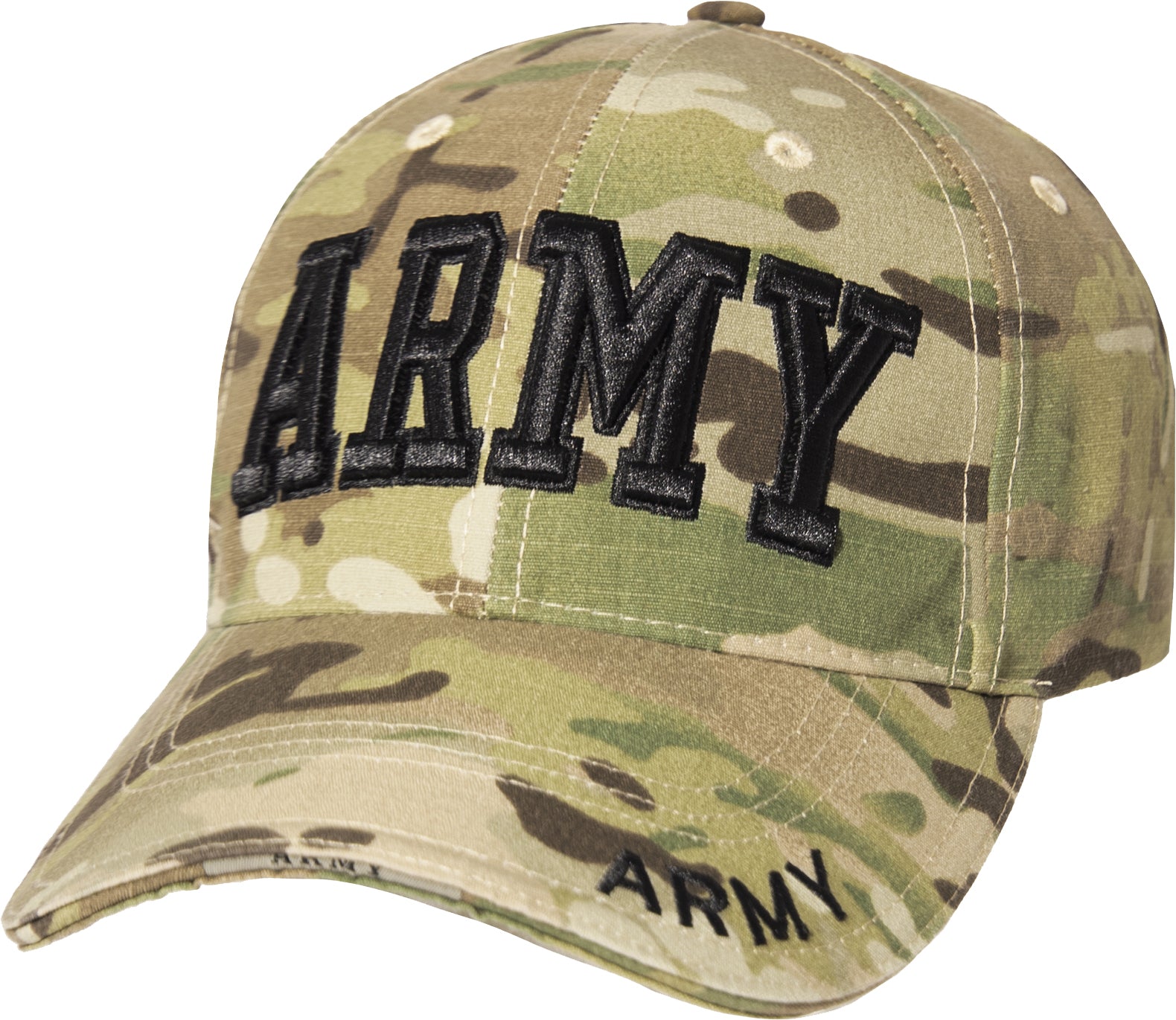 Multicam Deluxe Army Embroidered Low Profile Insignia Cap
