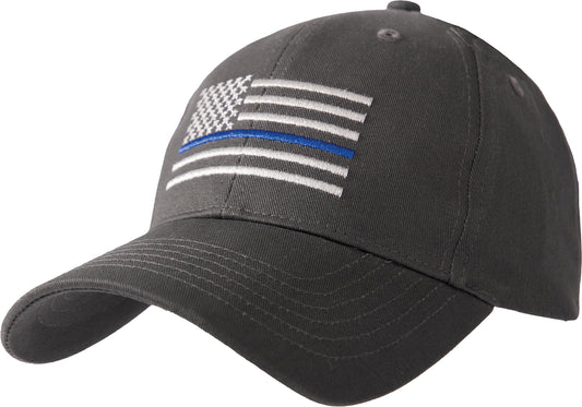 Grey Thin Blue Line Flag Low Profile Cap