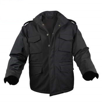 Black Tactical Soft Shell M-65 Field Jacket – Waterproof Military Fatigue Coat