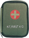 Olive Drab - Military Zipper First Aid Kit with Contents