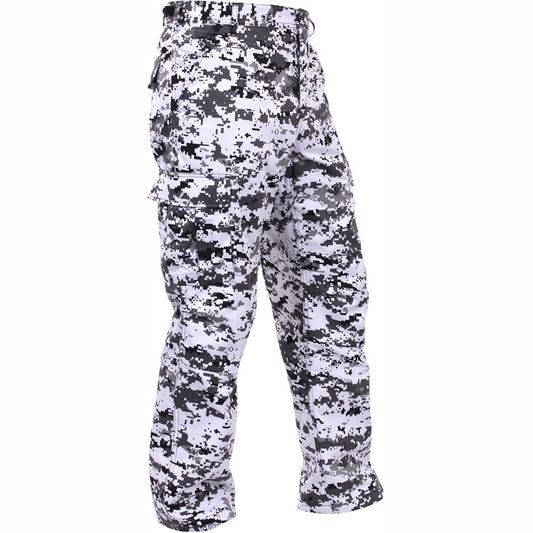 City Digital Camouflage - Tactical BDU Pants Cargo Fatigues - Poly/Cotton Twill - Button Fly