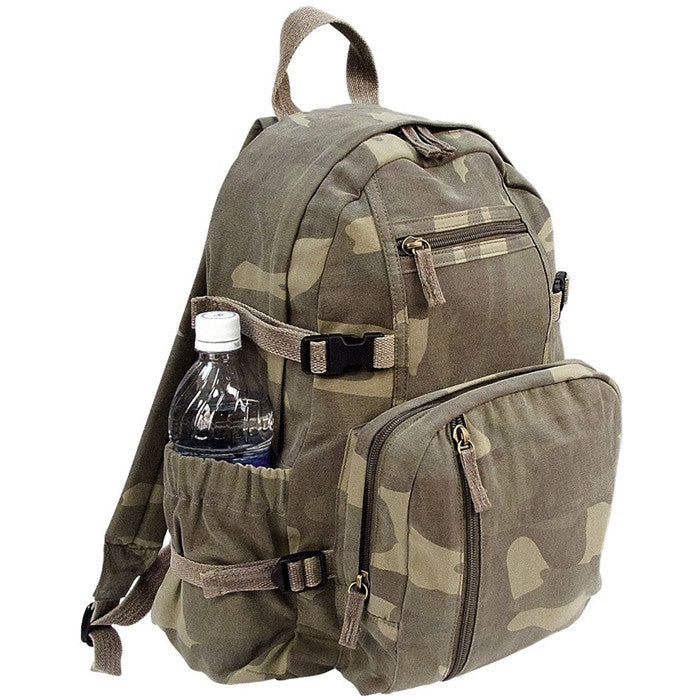 Woodland Camouflage - Vintage Military Mini Backpack Woodland Camouflage - Vintage Military Mini Backpack