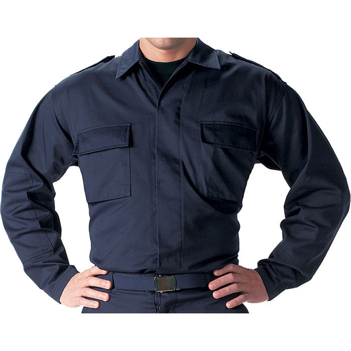 Navy Blue - Long Sleeve BDU Tactical Shirt - Polyester Cotton Twill - Galaxy Army Navy Navy Blue - Long Sleeve BDU Tactical Shirt - Polyester Cotton Twill - Galaxy Army Navy