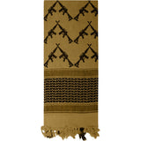 Coyote Brown - Crossed Rifles Shemagh Tactical Desert Scarf