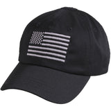 Black - US Flag Military Adjustable Tactical Operator Cap