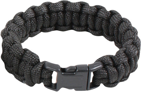 Black - Cobra Weave Paracord Bracelet - Galaxy Army Navy