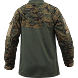Digital Woodland Camouflage - Military Tactical Lightweight Flame Resistant Combat Shirt
