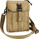 Khaki - Tactical Canvas Travel Portfolio Shoulder Bag
