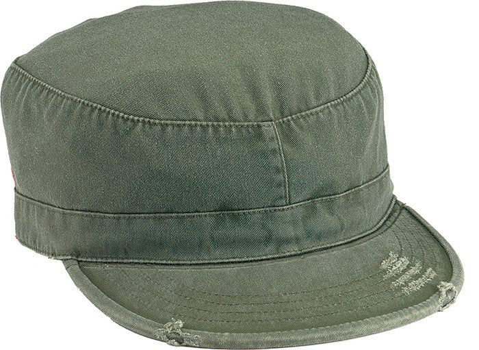 Olive Drab - Military Vintage Fatigue Cap - Cotton Polyester