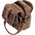 Brown - Canvas & Leather Travel Shoulder Bag
