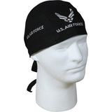 Black - US AIR FORCE Headwrap with US Air Force Emblem