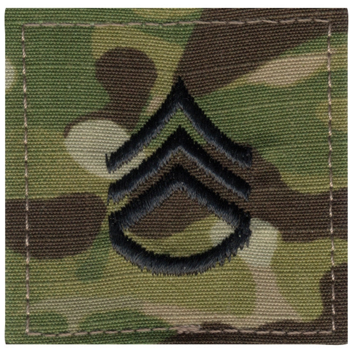 Multicam Camouflage - Military Staff Sergeant Insignia Patch SSG