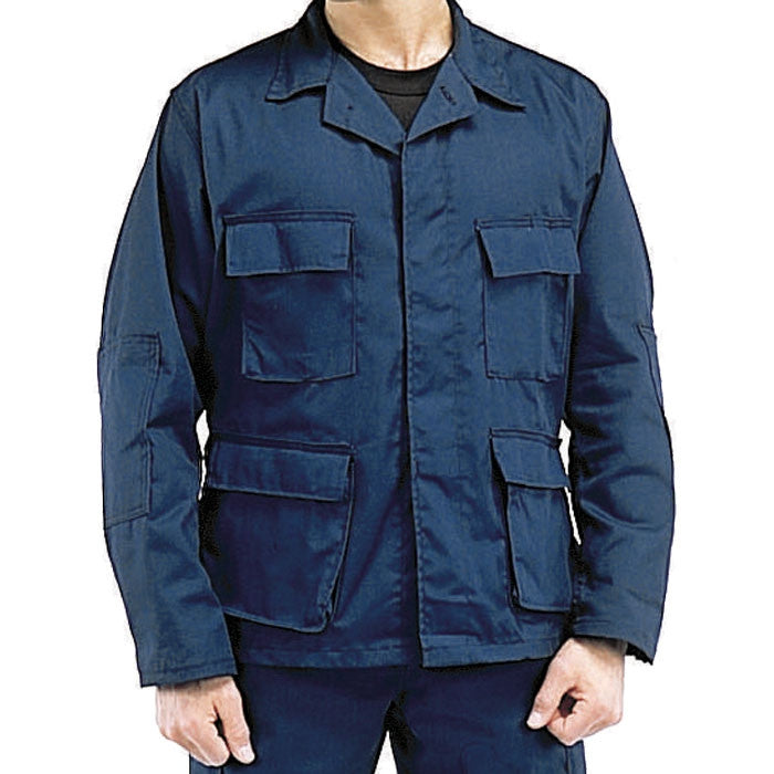 Navy Blue - Military BDU Shirt - Polyester Cotton Twill