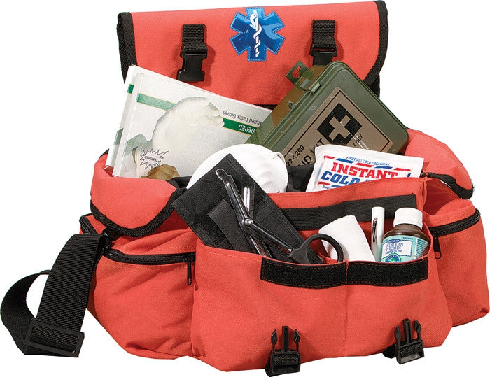 Orange - Public Safety Medical Rescue Response Bag with Star of Life Emblem