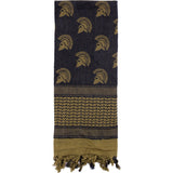 Olive Drab   Black - Spartan Shemagh Tactical Desert Scarf