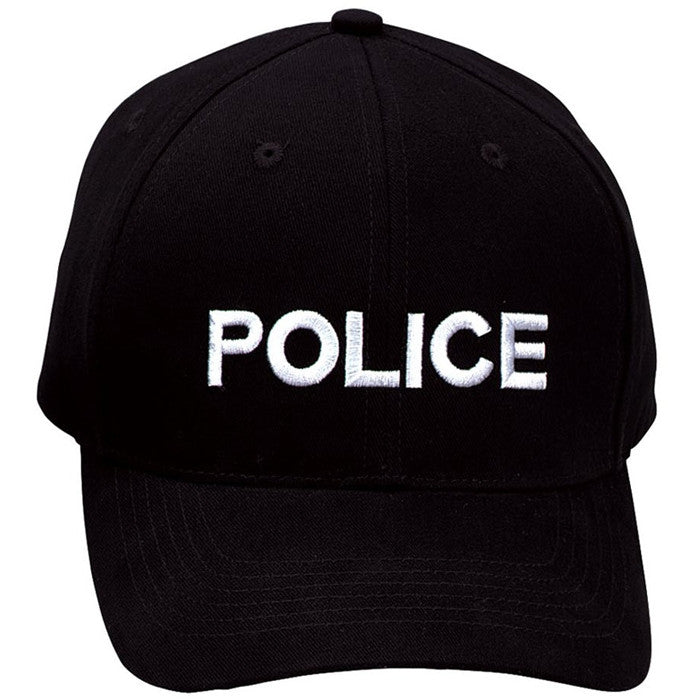 Black - Law Enforcment POLICE Adjustable Cap with White Lettering