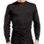Black - Polyester Cold Weather Thermal Crew Neck Shirt