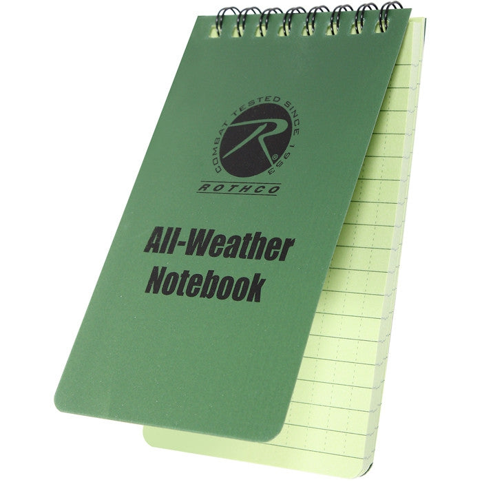 Olive Drab - All Weather Waterproof Note Pad - 3 in. X 5 in.